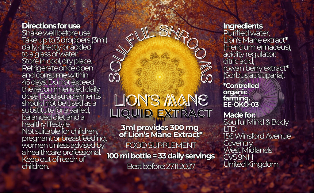 Lion's Mane Liquid Extract (100ml)