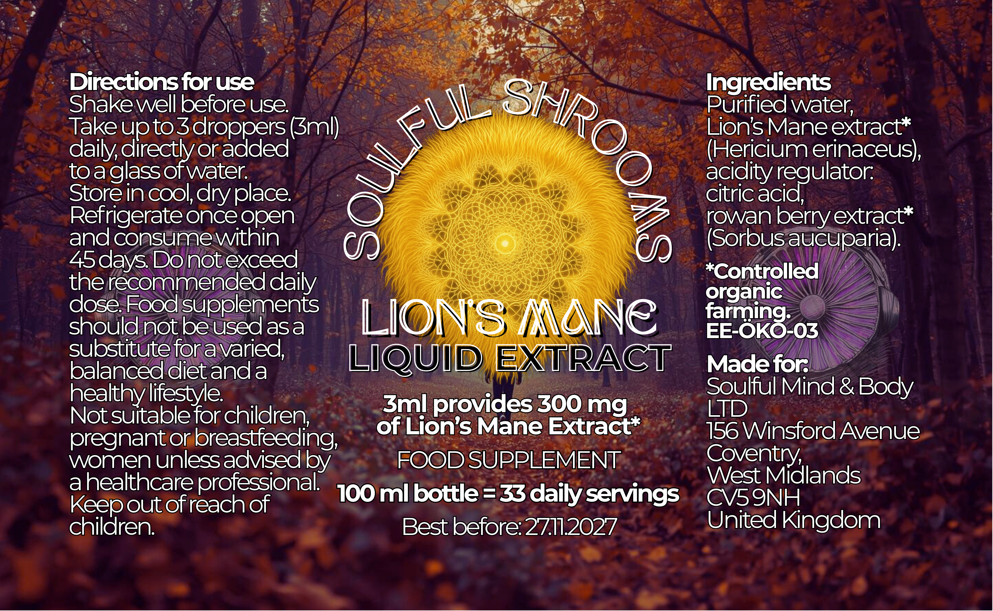 Lion's Mane Liquid Extract (100ml)