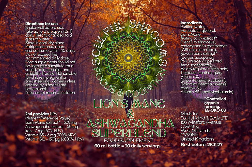 Focus & Cognition Lion's Mane & Ashwagandha Superblend