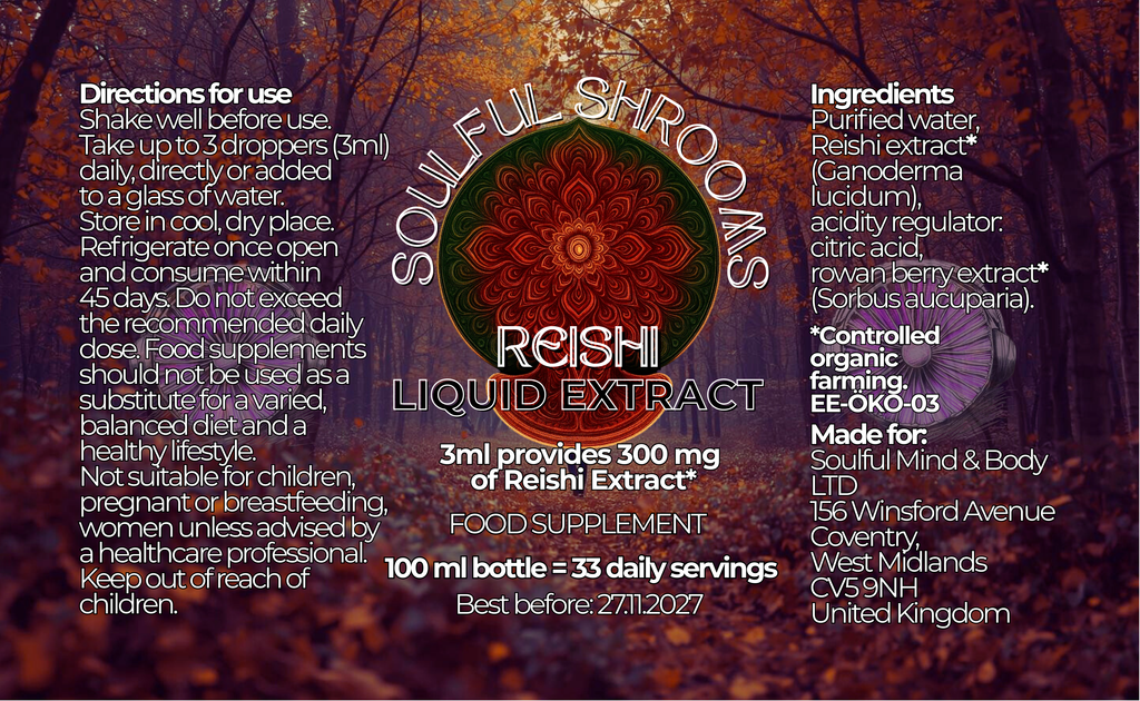 Reishi Liquid Extract (100ml)
