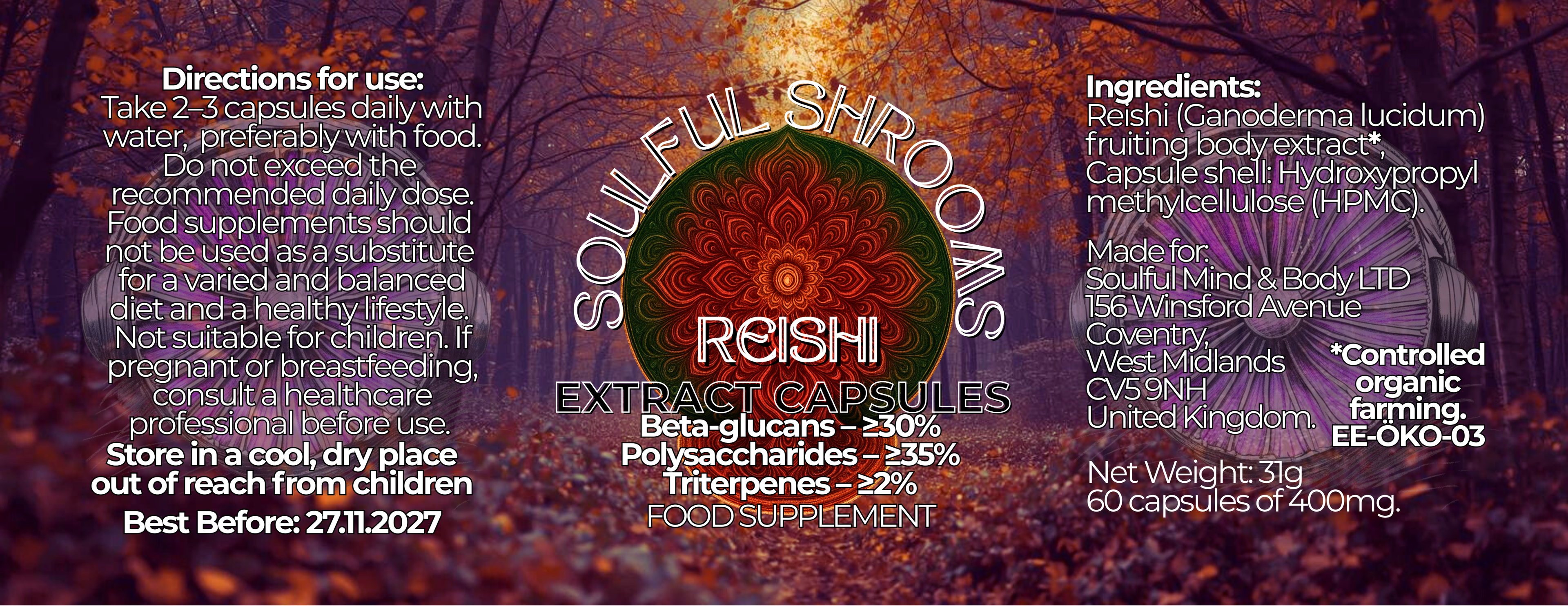 Reishi Extract Capsules (60)