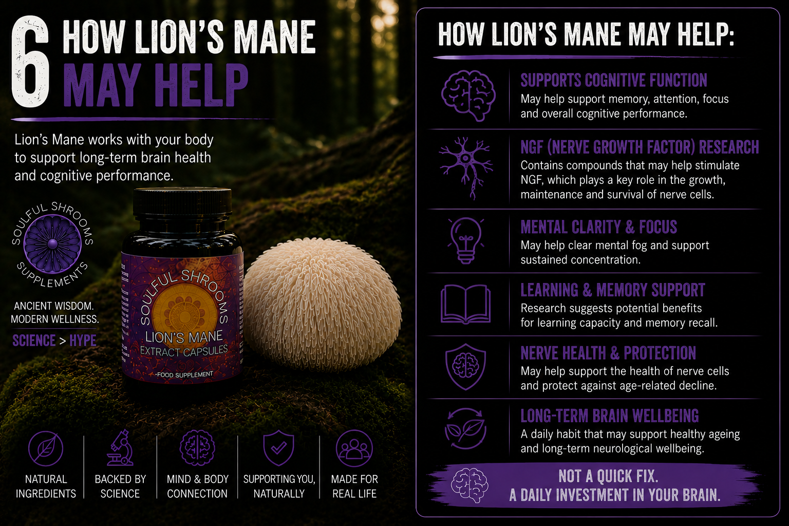 Focus & Cognition Lion's Mane & Ashwagandha Superblend