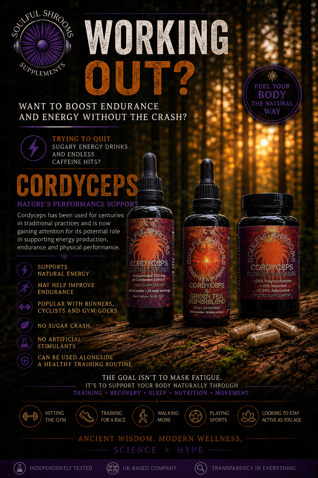 Energy & Power Cordyceps & Green Tea Superblend