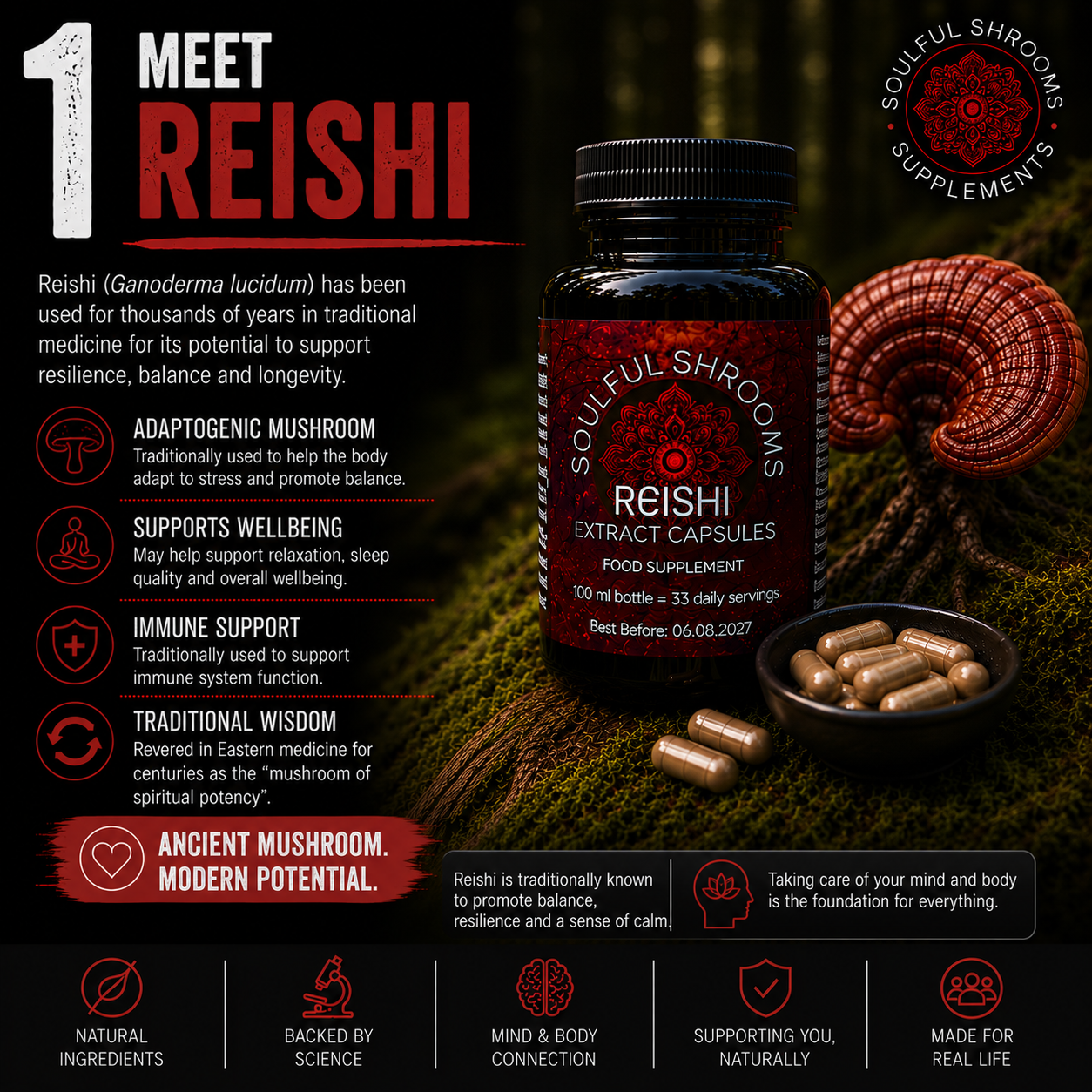 Reishi Extract Capsules (60)